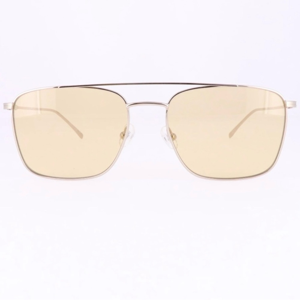Lacoste Gold Frame Sunglasses with Light Yellow Lenses